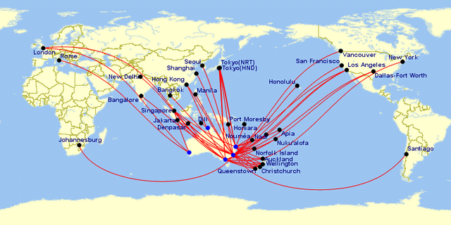 Qantas destinations